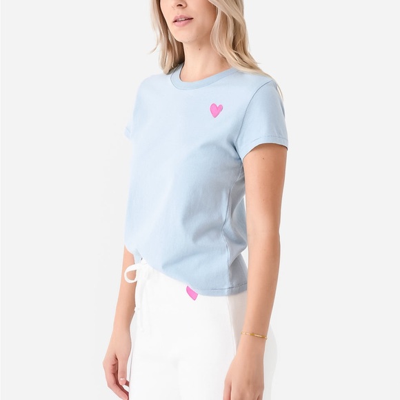 KERRI ROSENTHAL Women's Kali Imperfect Heart Tee, Blue, XL, NWT - Picture 4 of 4